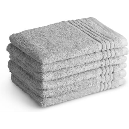 PHLOX Supreme Washandjes 16x21 - set van 6 - Zware kwaliteit 600 g/m2 - Lichtgrijs