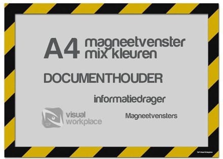 Magneetvensters A4 (mix kleuren) - Geel/Zwart