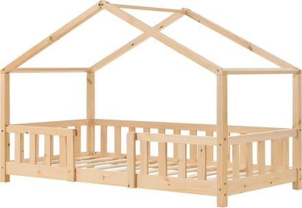 Kinderbed Treviolo huisbed 80x160 cm naturel [en.casa]