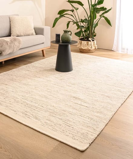 Wollen vloerkleed - Ulstein wit/grijs 70x140