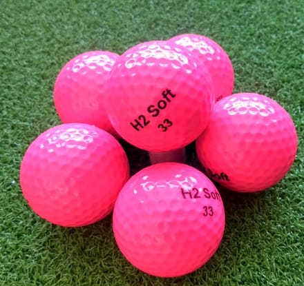 H2 Soft - golfballen roze - 25 stuks