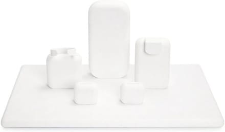 Sieradenhouder - Displaystandaard - Sieraden Organiseren - Delicate Microvezelstof - Set van 5 - Grijs