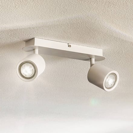 Demia Plafondspot Wit 2xGU10 - Moderne Kantoor & Woonkamer