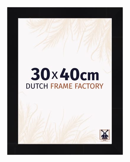 Fotolijst 30x40 cm - MDF - Zwart Hoogglans - Praag