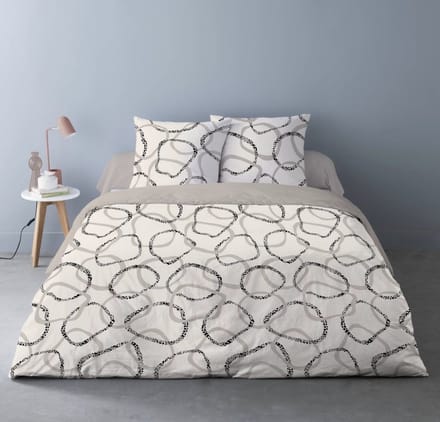Dekbedovertrek Roan 260x240 Beige - Creme - Taupe