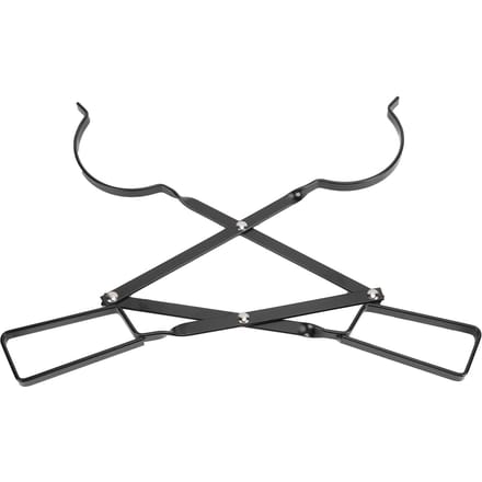 Kloppakker Opvouwbaar 26 Inch Hoge Sterkte IJzeren Schaarvorm Vuurkorf Haard Tang voor Buiten black