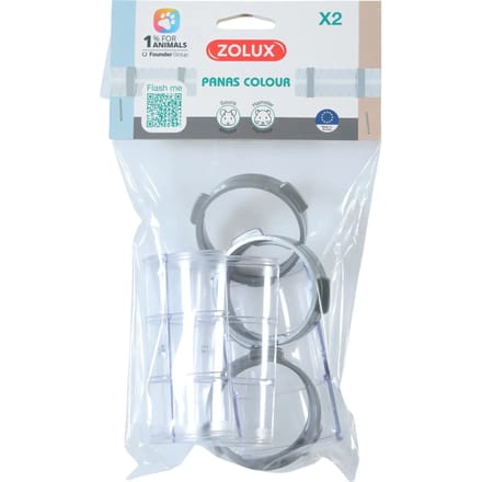 Zolux Connectionkit Buizen Panas - Dierenverblijf - Ø6.5x21 cm Grijs Transparant