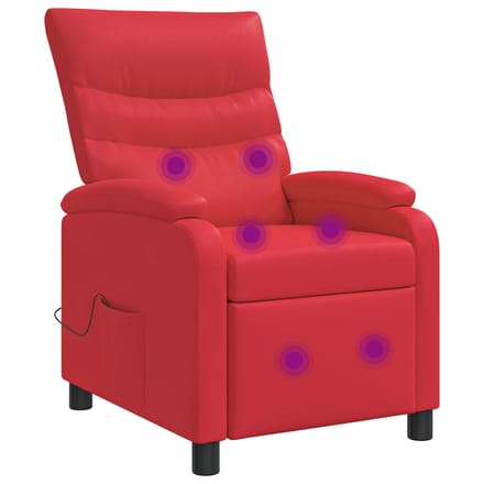 vidaXL - Massage - Relaxstoel - Rood - Kunstleer