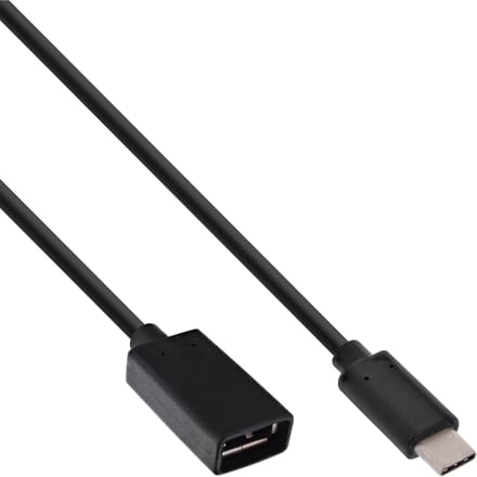 InLine® USB 3.2 Gen.1x2 adapterkabel, USB-C stekker naar A female, 0,15m