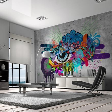 Fotobehang – Behangpapier - Fotobehang - Graffiti eye 400x280 - Artgeist