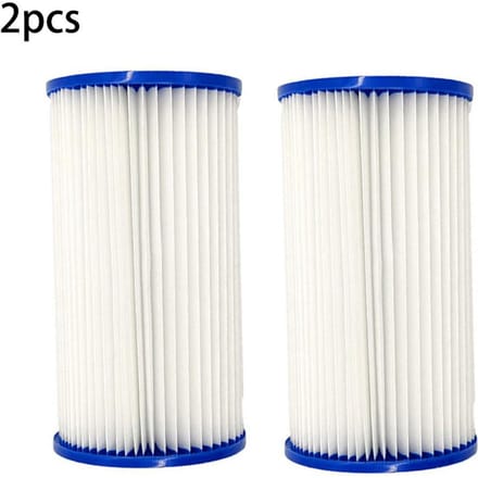 2 Pièces Cartouches de Rechange pour Filtre de Piscine pour Intex Easy Set Type A ou C blanc