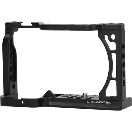 Beschermframe Camera Aluminiumlegering Antislip Onderkant Camera Kooi voor A6500 A6400 A6300 A6000 black