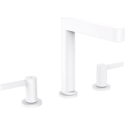 hansgrohe Finoris - Wastafelmengkraan - 3-gats uitvoering - Met afvoerplug - 160mm - Mat Wit