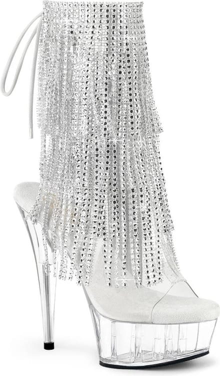 Pleaser - DELIGHT-1017RSF Plateau Laarzen - US 7 - 37 Shoes - Transparant