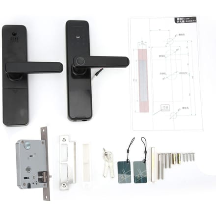 Serrure de porte à empreinte digitale, volume réglable, conception flexible, serrure intelligente par mot de passe pour bureau gray