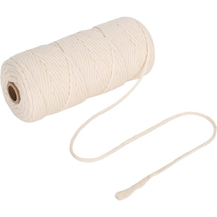 100m Katoenen Touw 3mm Enkelvoudig Katoen Macramé Garen Koord voor DIY Knutselen wit