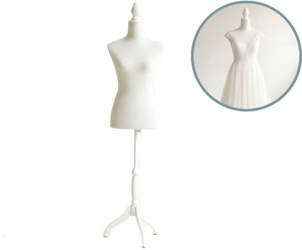 Lowander Dames Paspop - Etalagepop - Verstelbaar 134 tot 170 cm - Wit