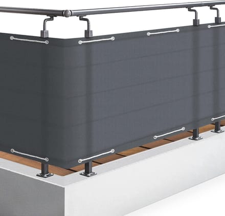 Ondoorzichtig Balkonscherm 90x500cm - Ideale Bescherming Tegen Wind en Blikken