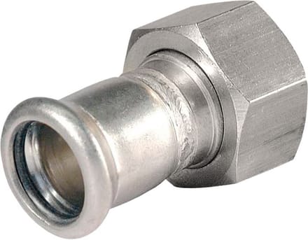 BONFIX 2-delige schroefkoppeling 28 mm 3/2 inch M-Press RVS
