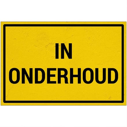 In onderhoud bord | Sign Again materiaal | 30 x 20 cm
