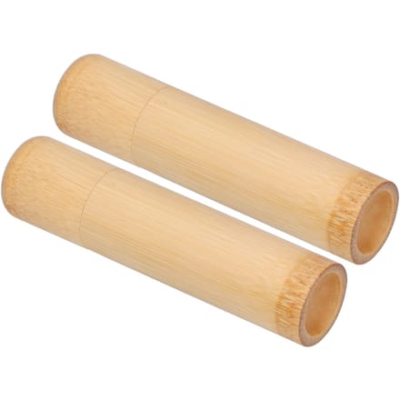 2 stuks Eco-vriendelijke Bamboe Buis Draagbare Thee Bewaarcilinder Mini Ronde Kruiden Bewaarpot beige