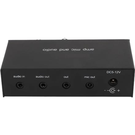 Stereo Geluid Voorversterker Aluminium 3 Uitgangspoorten 6.5mm Dynamische Microfoon 3.5mm Microfoon