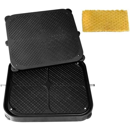 GGM Gastro Platten für Tartelette-Maschine TMPIC - Form: 4x Waffel Zwart