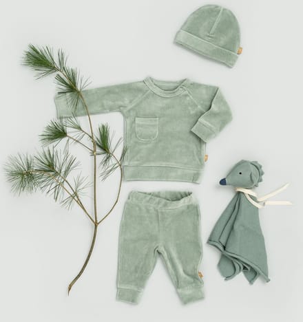 Fresk - Wikkelvestje Velours forest green 6-12M