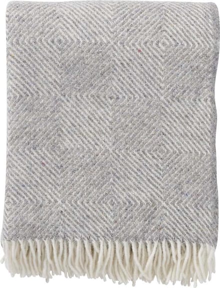 Klippan wollen plaid -  Gooseye - grey - 130x200cm