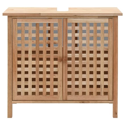 vidaXL - Wastafelkast - 66x29x61 - cm - massief - walnotenhout