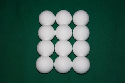 Set van 12 Standaard Kickerballen voor Tafelvoetbal