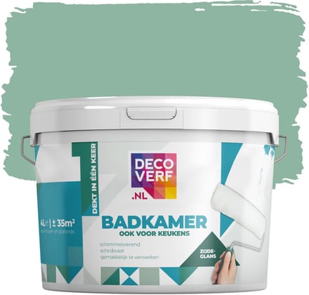 Decoverf badkamerverf kopergroen, 4L