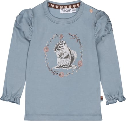Dirkje - T-shirt - Mid - Blauw - Lange - Mouw - Konijn - Maat 56