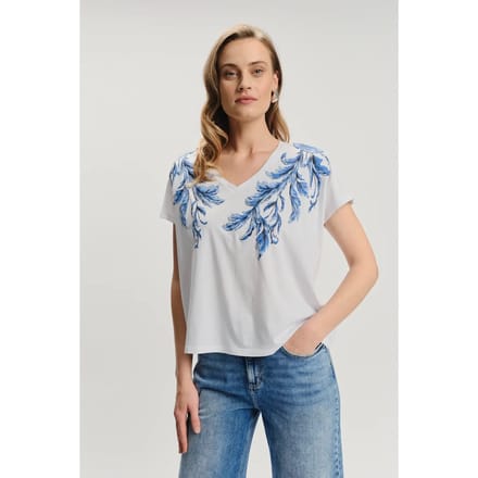 T-shirt met bloemenprint dames Greenpoint