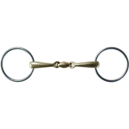 Mors dubbele brisure voor paard met ringen Stübben