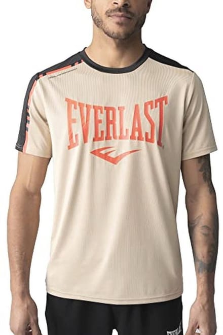 Heren T-shirt Beige met Grafisch Ontwerp