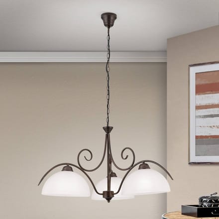 ORION 3-lamps hanglamp Marco met albast glas