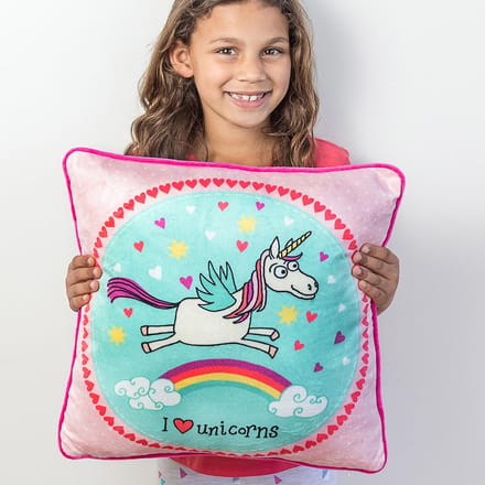 Eenhoorn kinder kussen sierkussen 40 x 40 cm - Tyrrell Katz