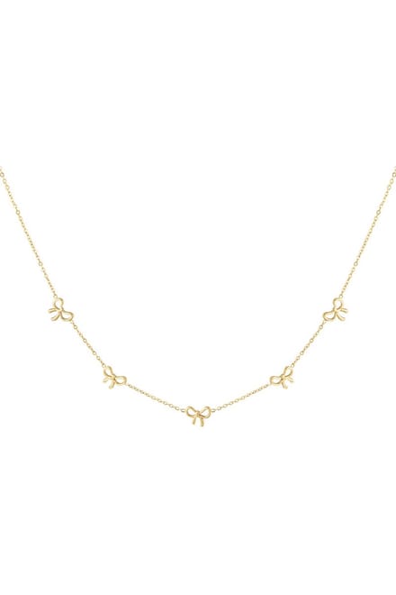Charmante strikken ketting - goud