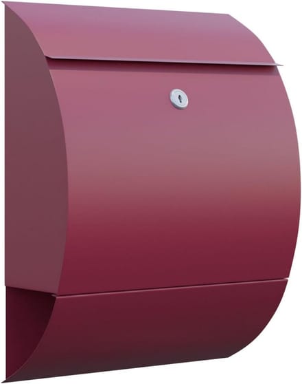 Rode Wandbrievenbus van Gepoedercoat Staal met Modern Design
