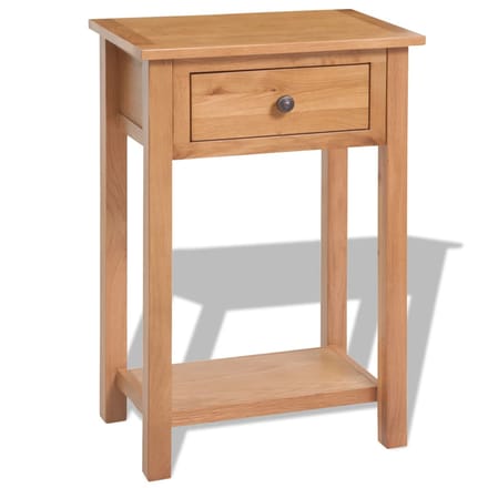 vidaXL - Wandtafel - 50x32x75 - cm - massief - eikenhout