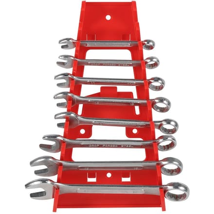 9 Sleuf Rode Plastic Sleutelrek Standaard Organizer Houder Opberggereedschap Sleutels Houder red