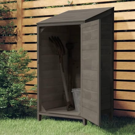 Houten Opbergkast - Tuinkast - Tuinspullen Opbergen - Stevig Frame - 55 x 52 x 112 cm - Antraciet