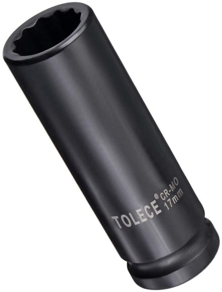 Dailygoods- Impactaansluiting 1/2-inch - 17 mm 12-punts - Diepe Spuit