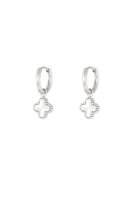 Clover class oorbellen Zilver