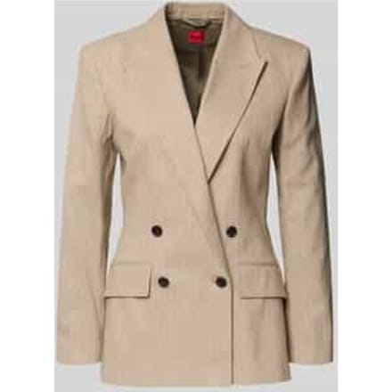 regular fit lange blazer van katoenmix model 'AZENIA'