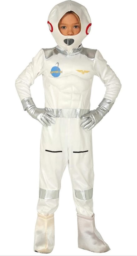 Fiestas Guirca - Kostuum White Astronaut 7-9 jaar - Carnavalskleding - Carnaval - carnavalskleding 2027 - Carnaval kostuum