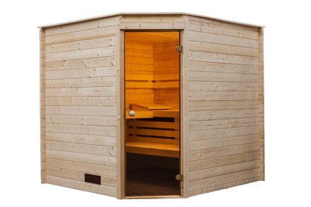 Intergard Sauna binnensauna hoekmodel 205x205cm / 40mm