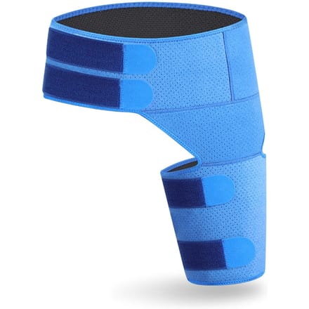 Bande Élastique Améliorée Double Pression Caoutchouc Antidérapant Respirant Protecteur Taille Jambe blue