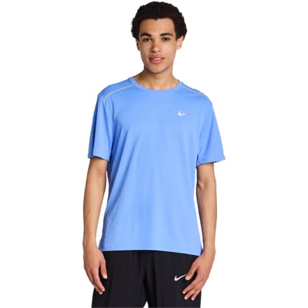 Nike Miler T-shirts Heren - Blauw - Maat L - Poly Jersey